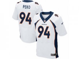 Mens Nike Denver Broncos #94 Domata Peko Elite White NFL Jersey