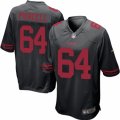 Mens Nike San Francisco 49ers #64 Mike Purcell Game Black Alternate NFL Jersey