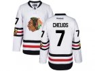 Men's Reebok Chicago Blackhawks #7 Chris Chelios 2017 Winter Classic White Stitched NHL Jersey