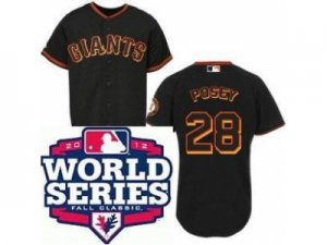 2012 world series mlb san francisco giants #28 posey black