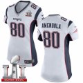 Womens Nike New England Patriots #80 Danny Amendola Elite White Super Bowl LI 51 NFL Jersey