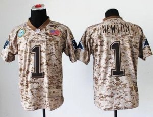 2013 Nike NFL Green Bay Packers #1 Cam Newton Camo NFL Elite USMC Jersey(USA)