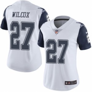 Women\'s Nike Dallas Cowboys #27 J.J. Wilcox Limited White Rush NFL Jersey