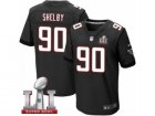 Mens Nike Atlanta Falcons #90 Derrick Shelby Elite Black Alternate Super Bowl LI 51 NFL Jersey