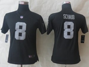 Women Nike Oakland Raiders 8 Schaub Black Limited Jerseys