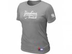 Women New York Yankees Nike L.Grey Short Sleeve Practice T-Shirt