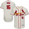 2016 Men St. Louis Cardinals #16 Kolten Wong Majestic Cream Flexbase Authentic Collection Player Jerse