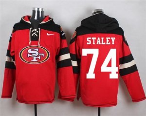 Nike San Francisco 49ers #74 Joe Staley Red Player Pullover Hoodie