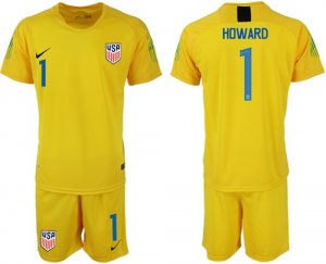 2018-19 USA 1 HOWARD Yellow Goalkeeper Soccer Jersey