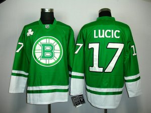 nhl boston bruins #17 milan lucic green