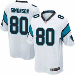 Mens Nike Carolina Panthers #80 Scott Simonson Game White NFL Jersey