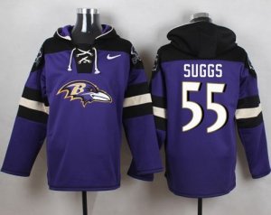 Nike Baltimore Ravens #55 Terrell Suggs Purple Player Pullover Hoodie