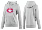 NHL Women Montreal Canadiens Logo Pullover Hoodie 17