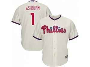 Youth Philadelphia Phillies #1 Richie Ashburn Cream Cool Base Stitched MLB Jersey