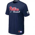 Philadelphia Phillies Nike Short Sleeve Practice T-Shirt D.Blue