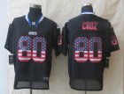 Nike New York Giants #80 Cruz Black Jerseys(USA Flag Fashion Elite)