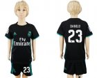2017-18 Real Madrid 23 DANILO Away Youth Soccer Jersey