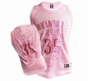 women NBA Oklahoma City Thunder #35 Kevin Durant Pink