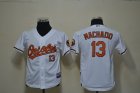 Youth Baltimore Orioles #13 MACHADD White Cool Base Jerseys