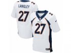Mens Nike Denver Broncos #27 Brendan Langley Elite White NFL Jersey