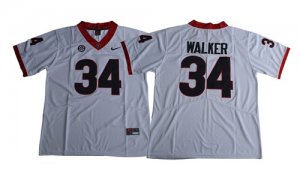 Georgia Bulldogs #34 Herchel Walker White College Football Jersey