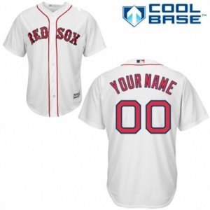 Youth Majestic Boston Red Sox Customized Replica White Home Cool Base MLB Jersey