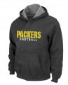 Green Bay Packers font Pullover Hoodie D.Grey