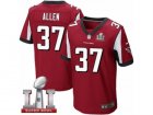 Mens Nike Atlanta Falcons #37 Ricardo Allen Elite Red Team Color Super Bowl LI 51 NFL Jersey