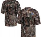 Nike Steelers #43 Troy Polamalu Camo With Hall of Fame 50th Patch NFL Elite Jersey