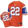 Nike Denver Broncos #22 C.J. Anderson Orange Throwback Men Stitched NFL Elite Jersey