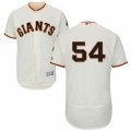 Mens Majestic San Francisco Giants #54 Sergio Romo Cream Flexbase Authentic Collection MLB Jersey