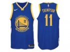 Nike NBA Golden State Warriors #11 Klay Thompson Jersey 2017-18 New Season Blue Jersey