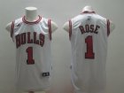 nba chicago bulls #1 rose white jerseys[new revolution 30 swingman]