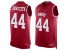 Mens Nike San Francisco 49ers #44 Kyle Juszczyk Limited Red Player Name & Number Tank Top NFL Jersey