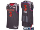 2017 All-Star Western Conference Los Angeles Clippers #3 Chris Paul Charcoal Stitched NBA Jersey