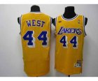 nba los angeles lakers #44 west m&n yellow[number purple]