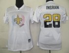 women nfl new orleans saints #28 ingram white[2011 fem fan]