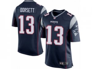 Men Nike New England Patriots #13 Phillip Dorsett Game Navy Blue Team Color NFL Jersey