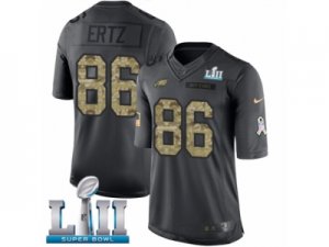Youth Nike Philadelphia Eagles #86 Zach Ertz Limited Black 2016 Salute to Service Super Bowl LII NFL Jersey