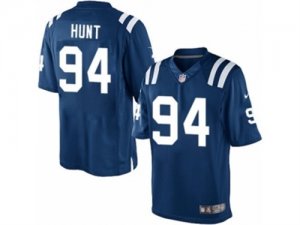 Mens Nike Indianapolis Colts #94 Margus Hunt Limited Royal Blue Team Color NFL Jersey