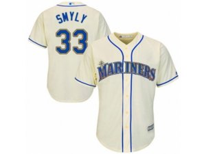 Youth Seattle Mariners #33 Drew Smyly Authentic Cream Alternate Cool Base MLB Jersey