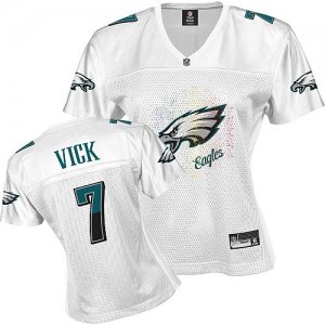 women nfl philadelphia eagles #7 vick white[2011 fem fan]