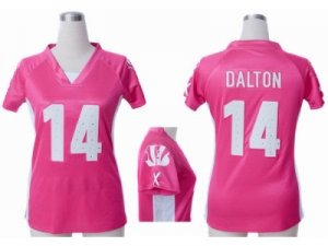 Nike Women cincinnati bengals #14 Andy dalton pink jerseys[draft him ii top]