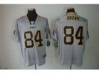 Nike Pittsburgh Steelers #84 Antonio Brown grey jerseys[Elite lights out]