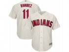 Youth Majestic Cleveland Indians #11 Jose Ramirez Authentic Cream Alternate 2 Cool Base MLB Jersey