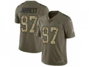 Men Nike Atlanta Falcons #97 Grady Jarrett Limited Olive Camo 2017 Salute to Service NFL Jersey