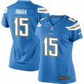 Women's Nike San Diego Chargers #15 Dontrelle Inman Limited Electric Blue Alternate NFL Jersey