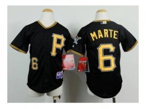 youth mlb jerseys pittsburgh pirates #6 marte black[P]