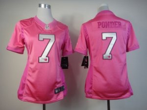 Nike Women NFL Minnesota Vikings #7 Christian Ponder Pink Jerseys[love s]