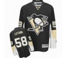 nhl pittsburgh penguins #58 letang black